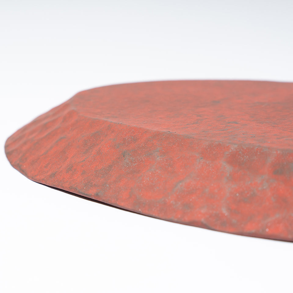 【岡崎慧佑】オーバル皿 赤