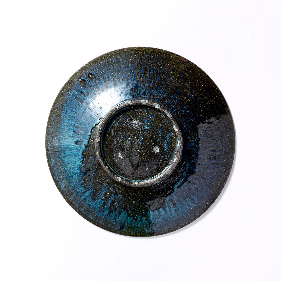 【小野象平】青灰釉大皿