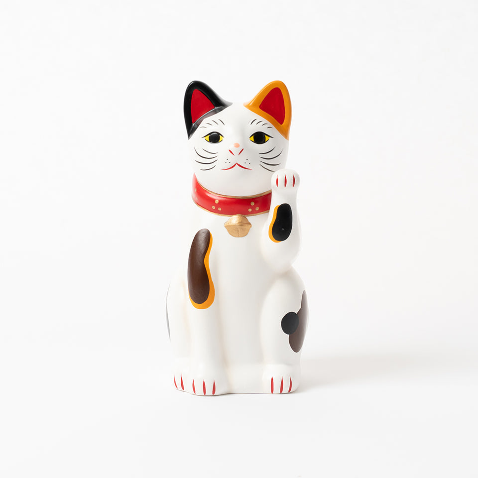 中外陶園 招き猫 瀬戸型 ミケ 左手 5号 [6546]｜Discover Japan