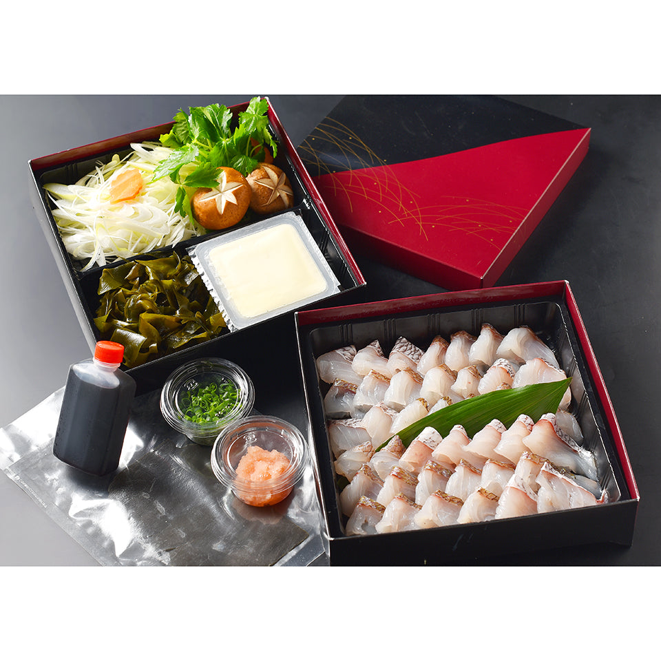 【角上楼】伊良湖産天然真鯛しゃぶしゃぶセット (3人前)
