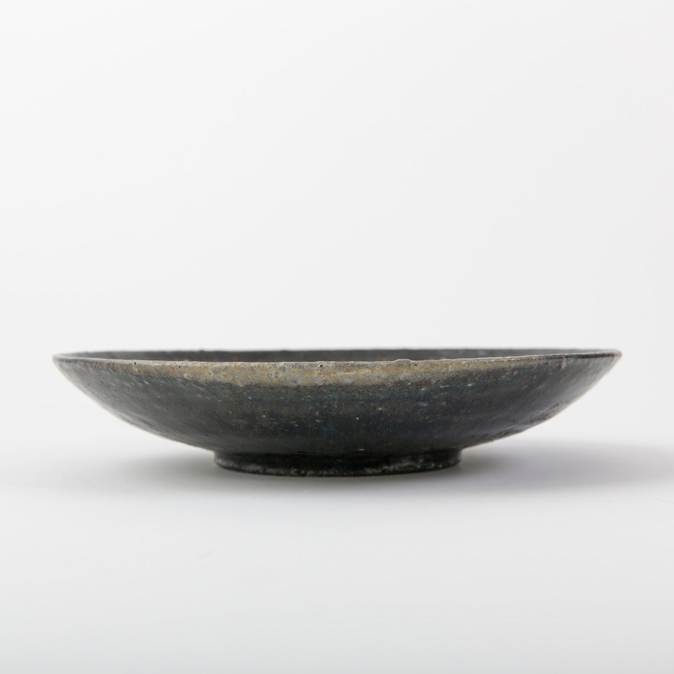 【八田亨】黒掛7寸皿