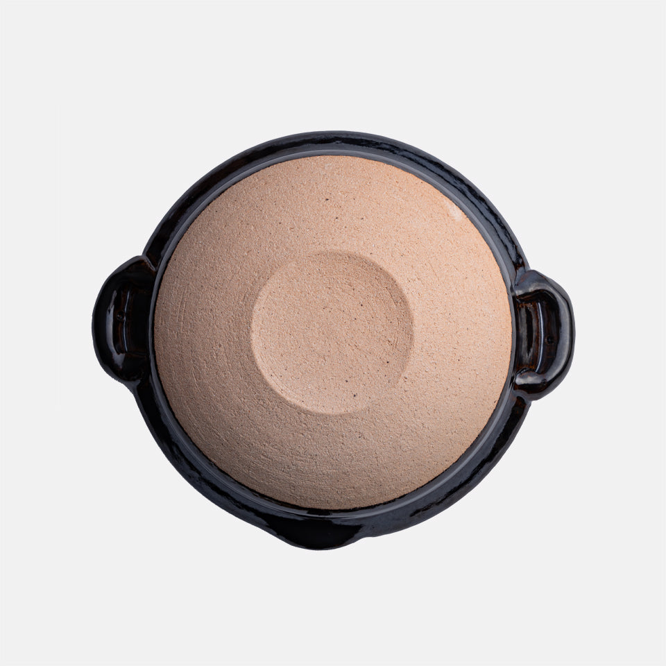 【圡楽窯】口付黒鍋