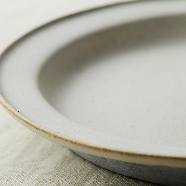 【アセビマコト】リム皿 白マット  [21]