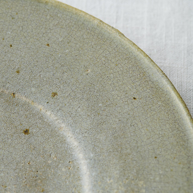 【アセビマコト】デルフト皿 草色  [19]