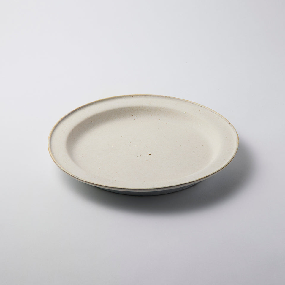 【アセビマコト】リム皿 白マット  [21]