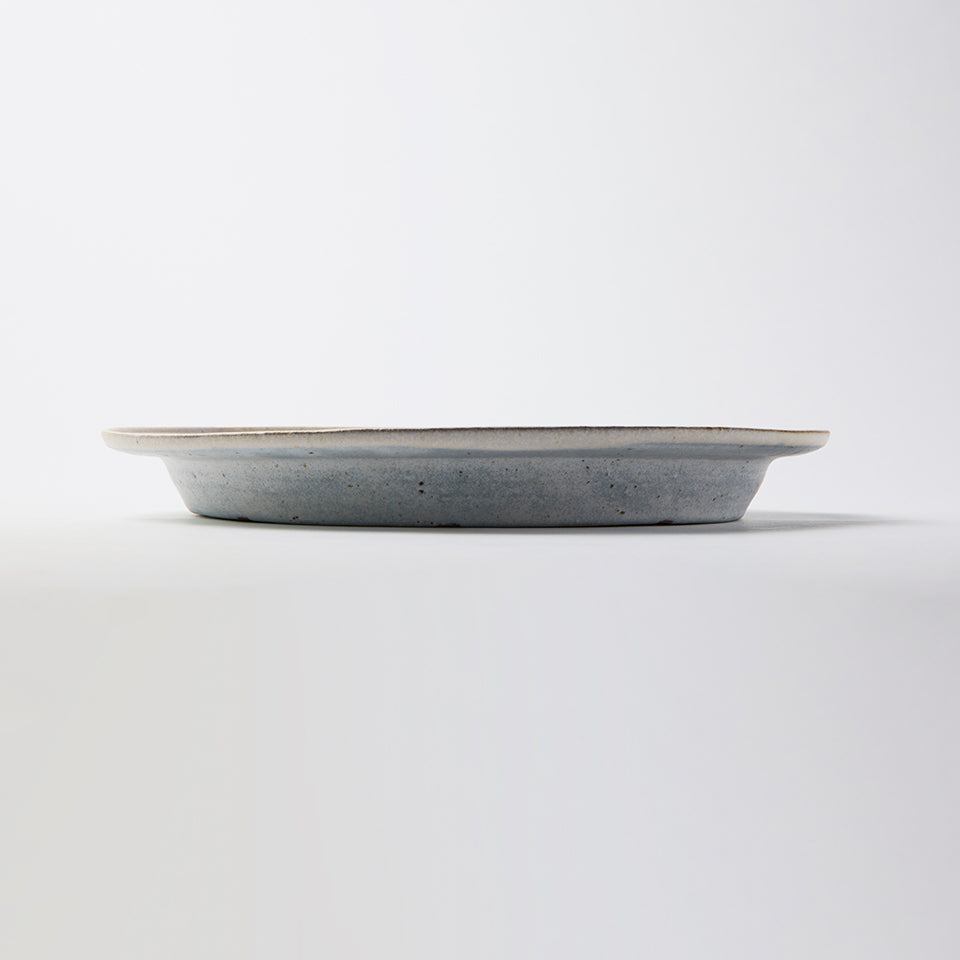 【アセビマコト】リム皿 白マット  [21]