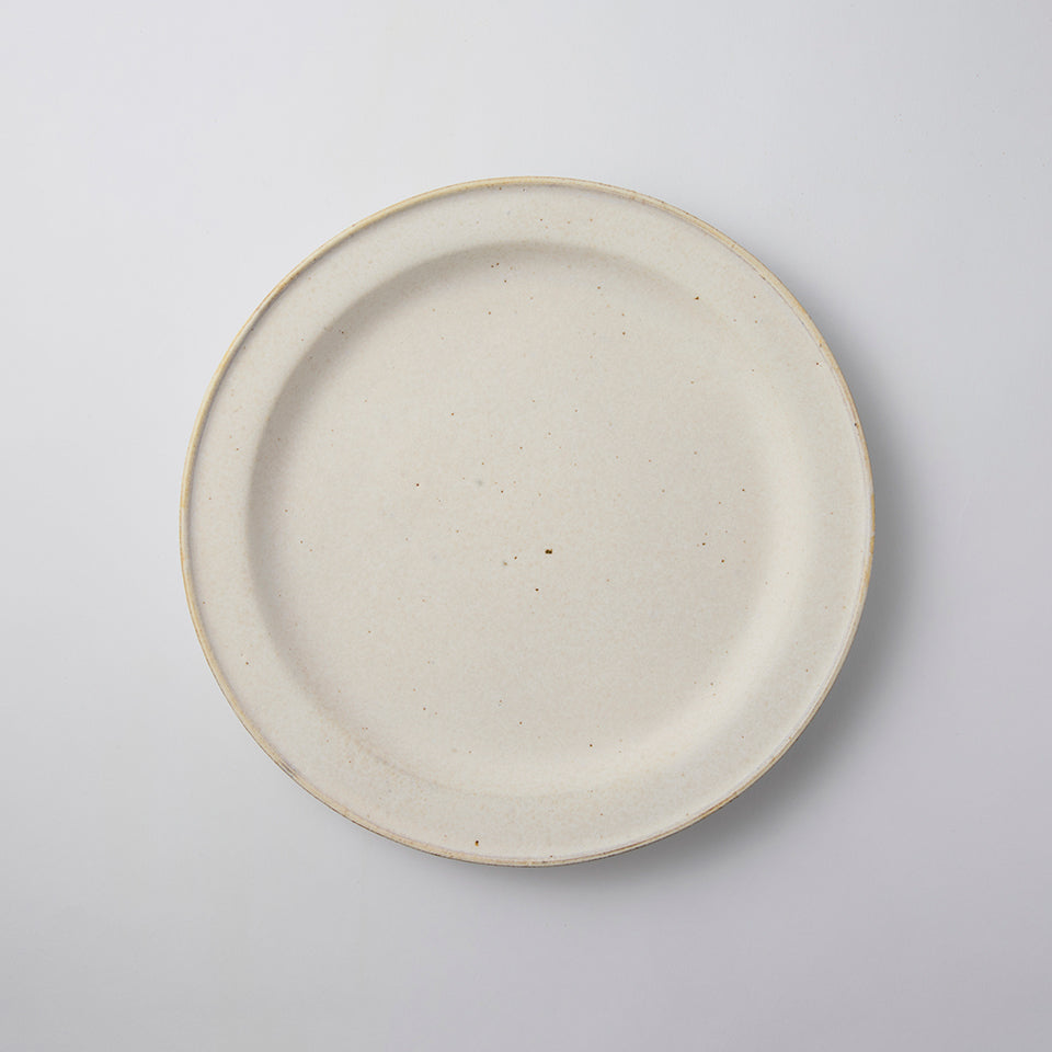 【アセビマコト】リム皿 白マット  [21]