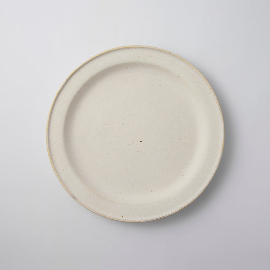 【アセビマコト】リム皿 白マット  [21]