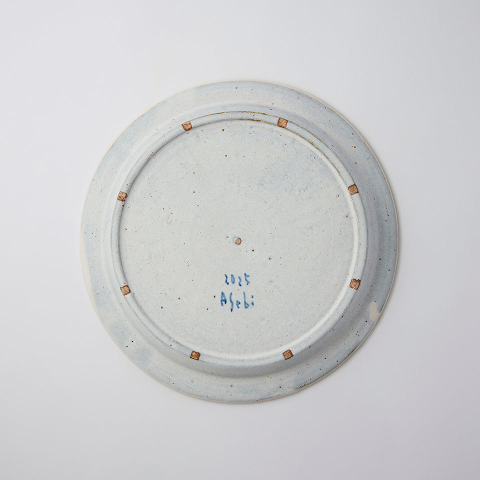 【アセビマコト】リム皿 白マット  [21]