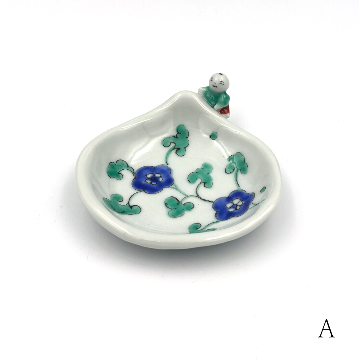 【新道工房】色絵餅食い唐子皿 (小) [3]