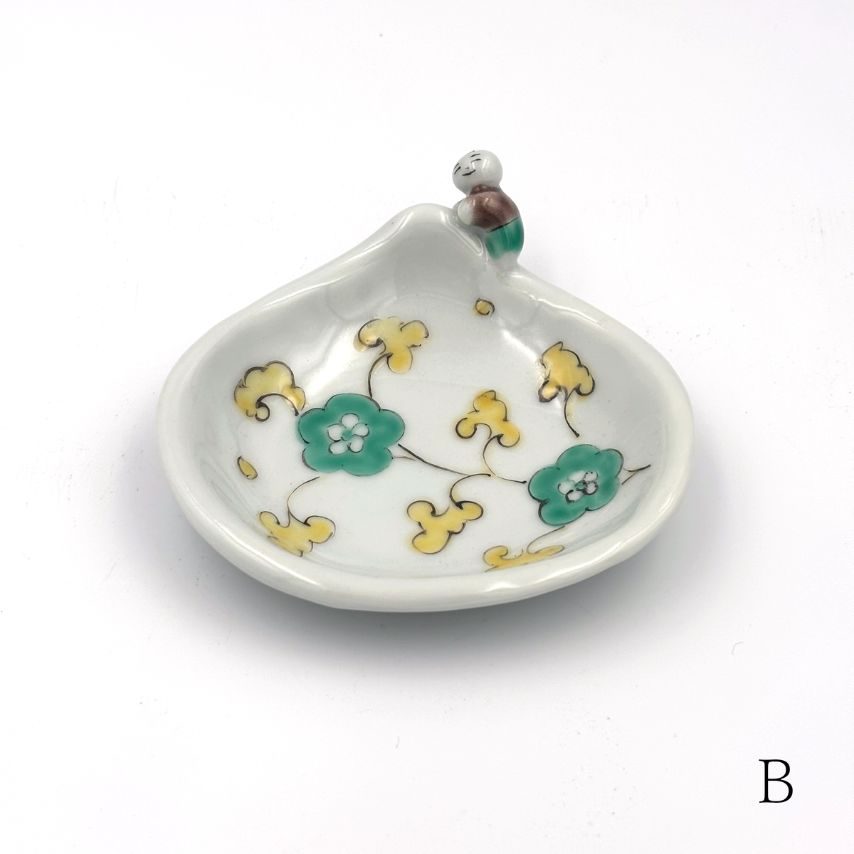 【新道工房】色絵餅食い唐子皿 (小) [3]