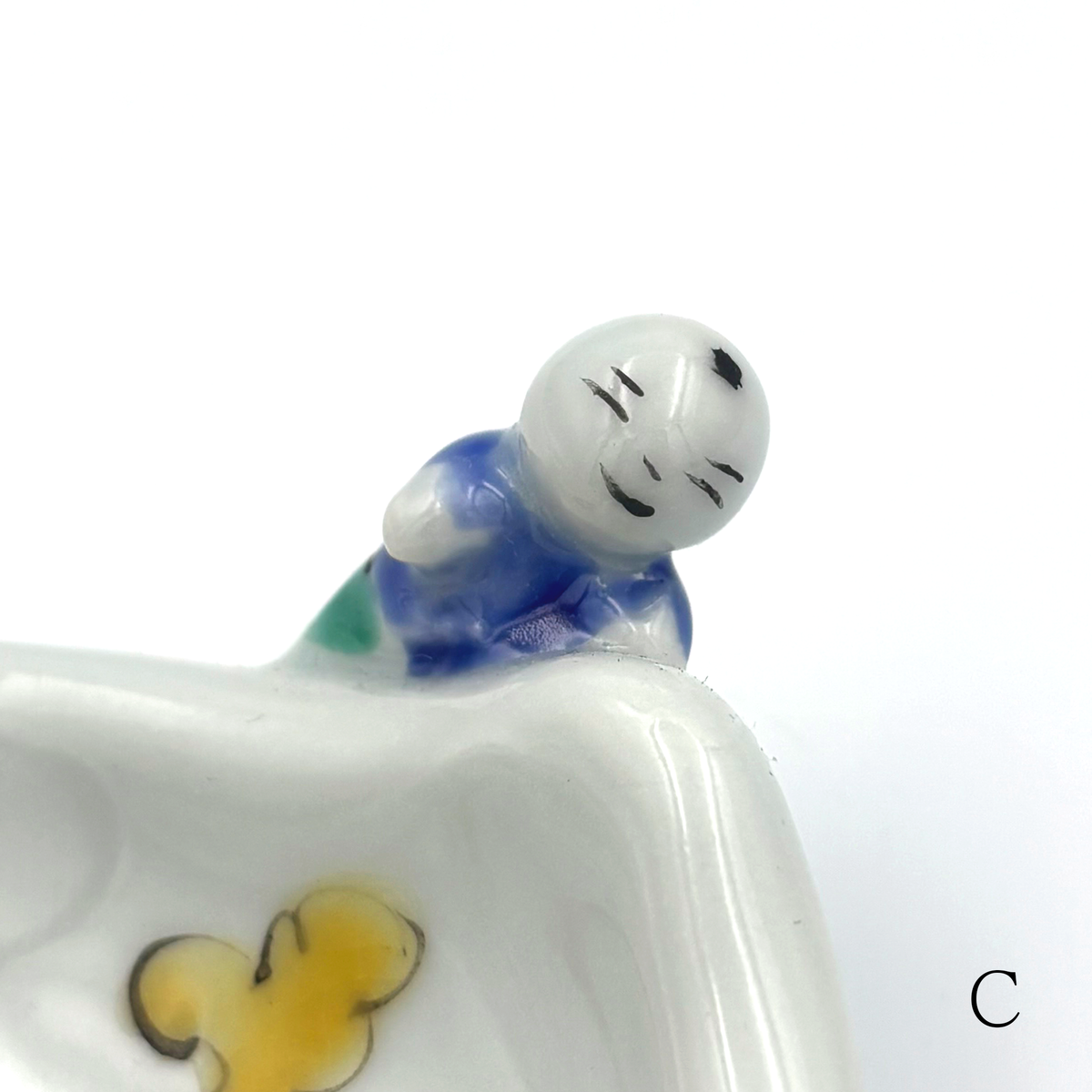 【新道工房】色絵餅食い唐子皿 (小) [3]