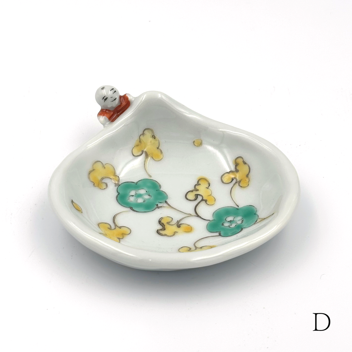 【新道工房】色絵餅食い唐子皿 (小) [3]