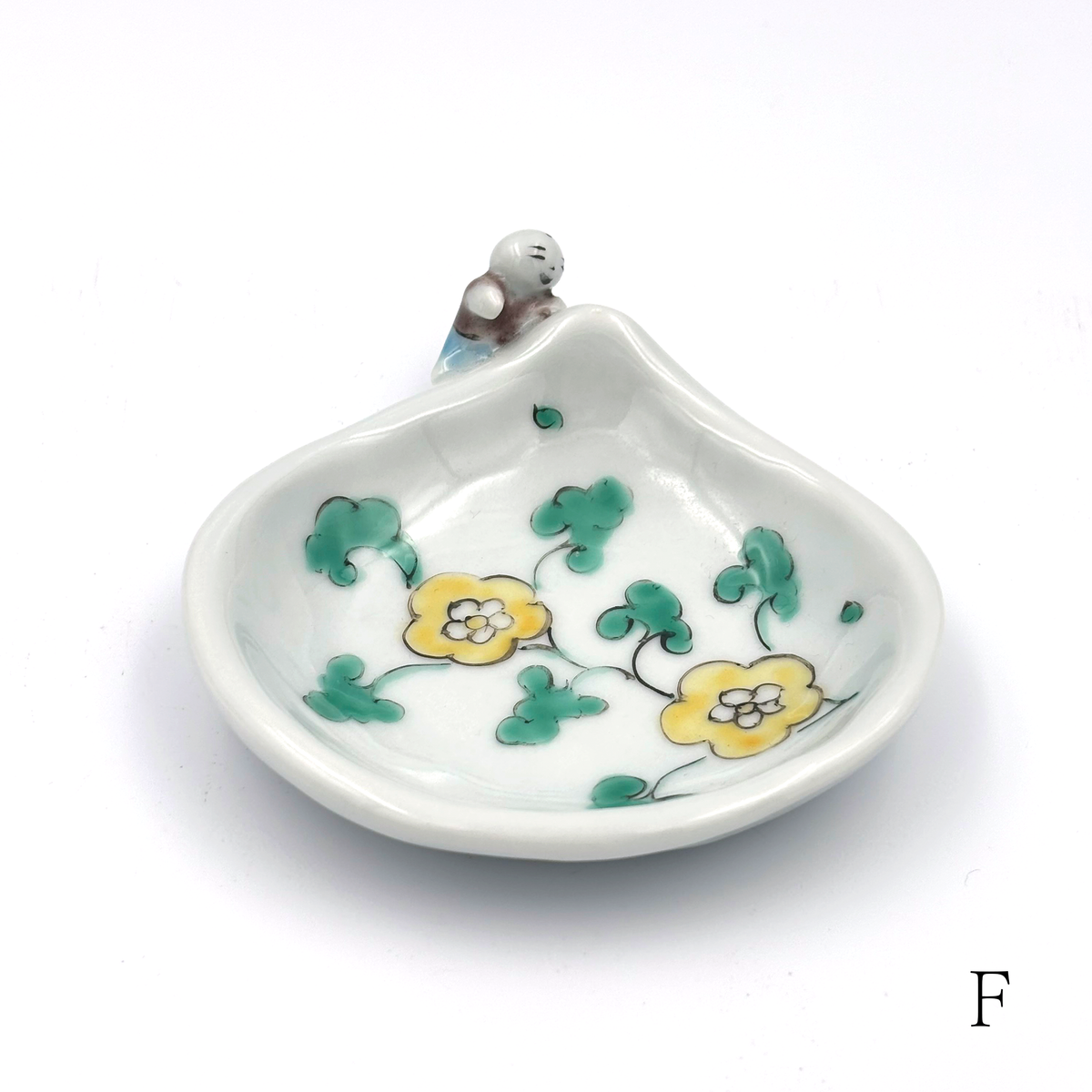 【新道工房】色絵餅食い唐子皿 (小) [3]