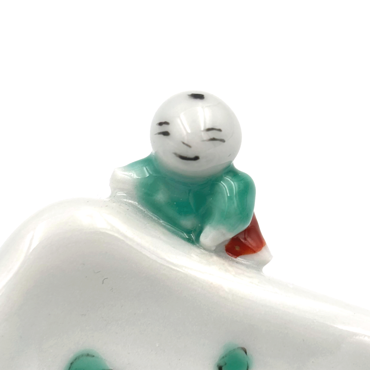 【新道工房】色絵餅食い唐子皿 (小) [3]