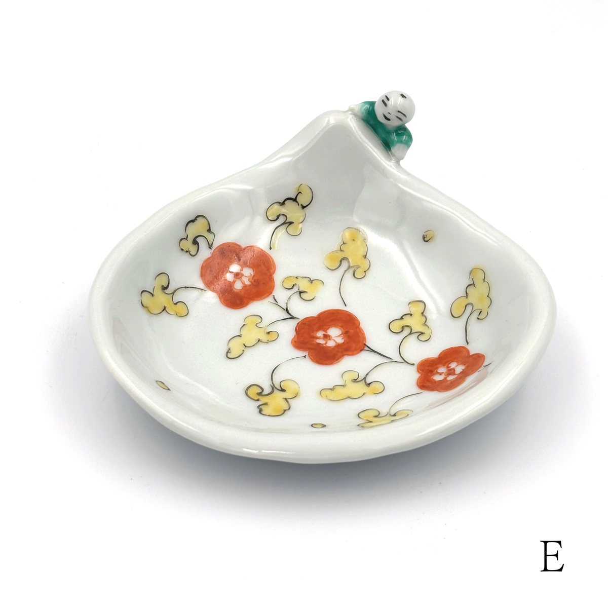 【新道工房】色絵餅食い唐子皿 (中) [4]