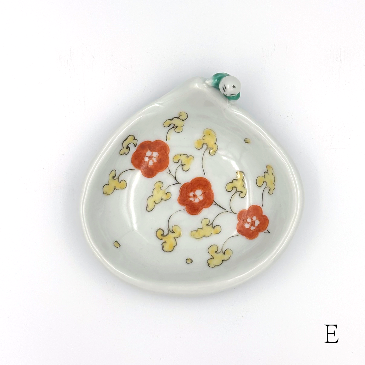【新道工房】色絵餅食い唐子皿 (中) [4]