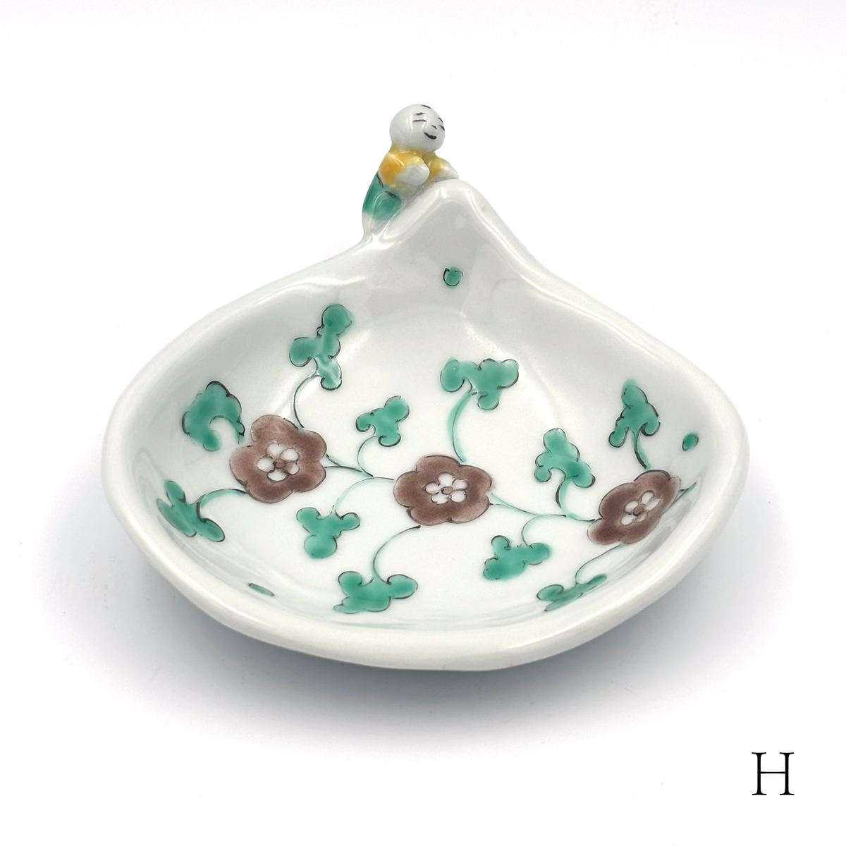 【新道工房】色絵餅食い唐子皿 (中) [4]