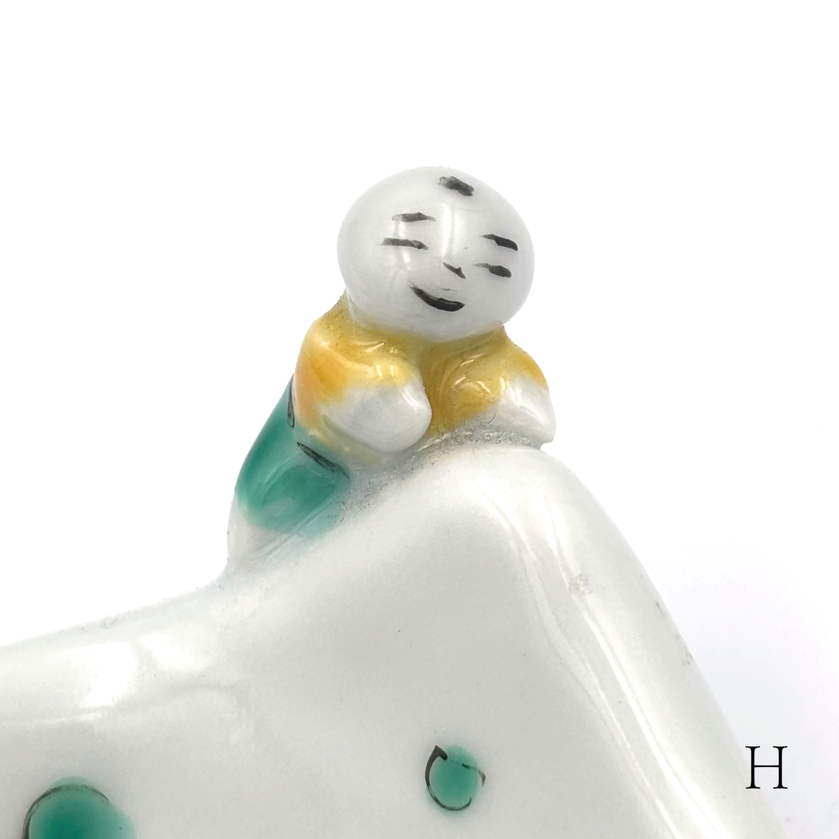 【新道工房】色絵餅食い唐子皿 (中) [4]