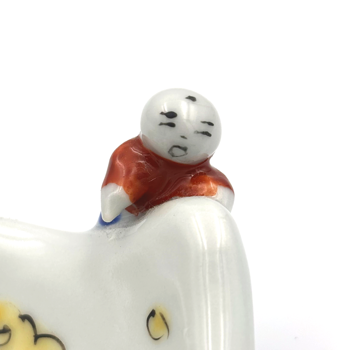 【新道工房】色絵餅食い唐子皿 (中) [4]