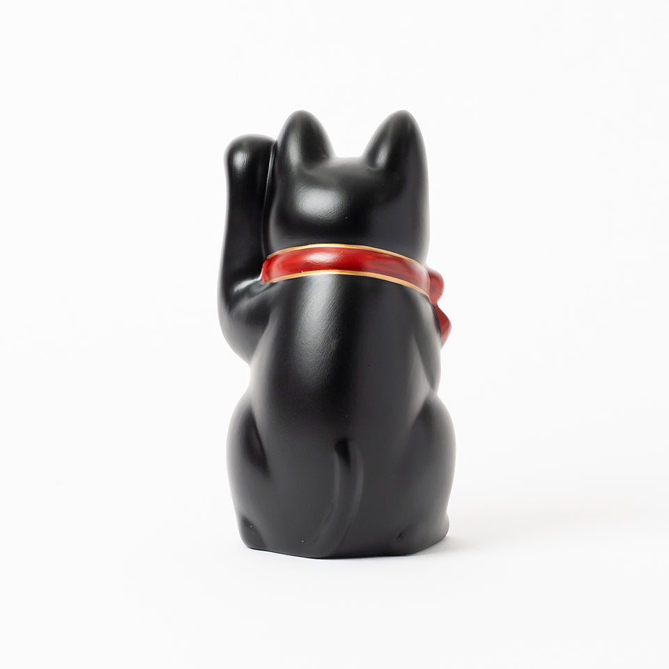 中外陶園 招き猫 福結 黒 左手 5号 [6577]｜Discover Japan 公式