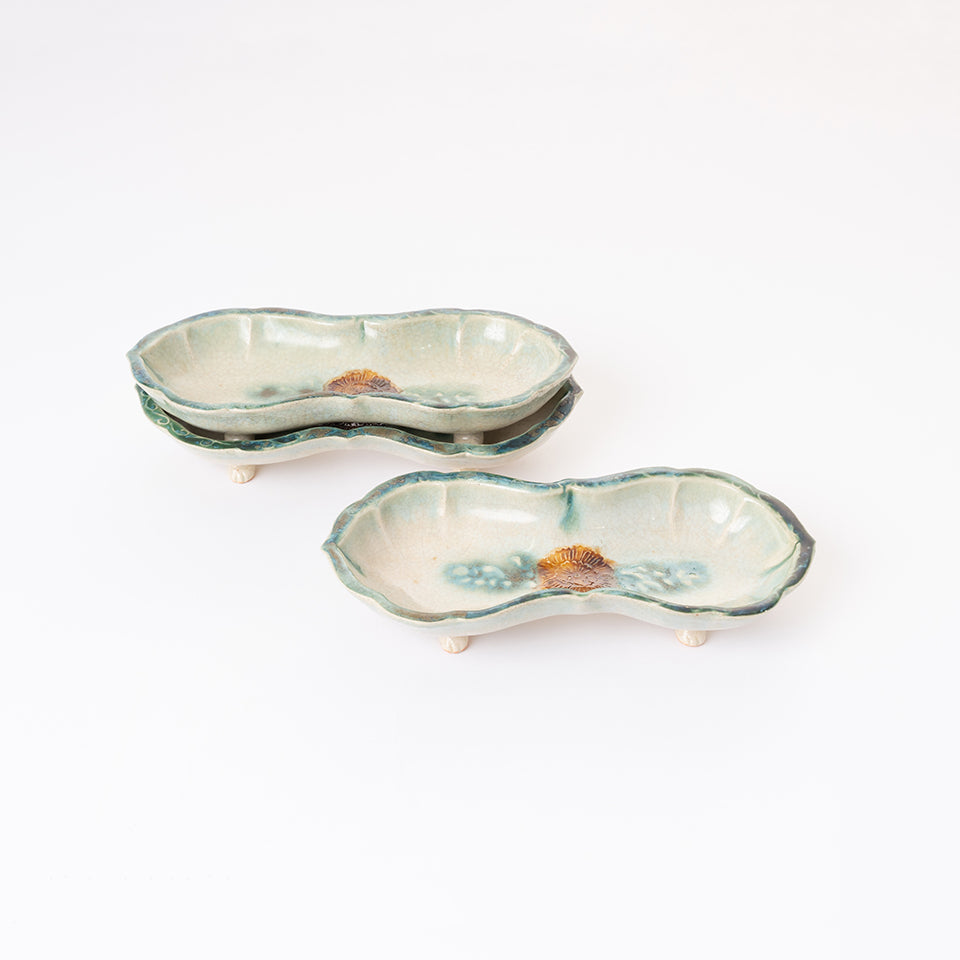 【江口智己】三彩宝相文四足向付 [5]