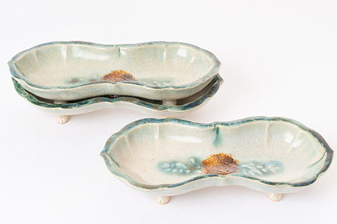 【江口智己】三彩宝相文四足向付 [5]