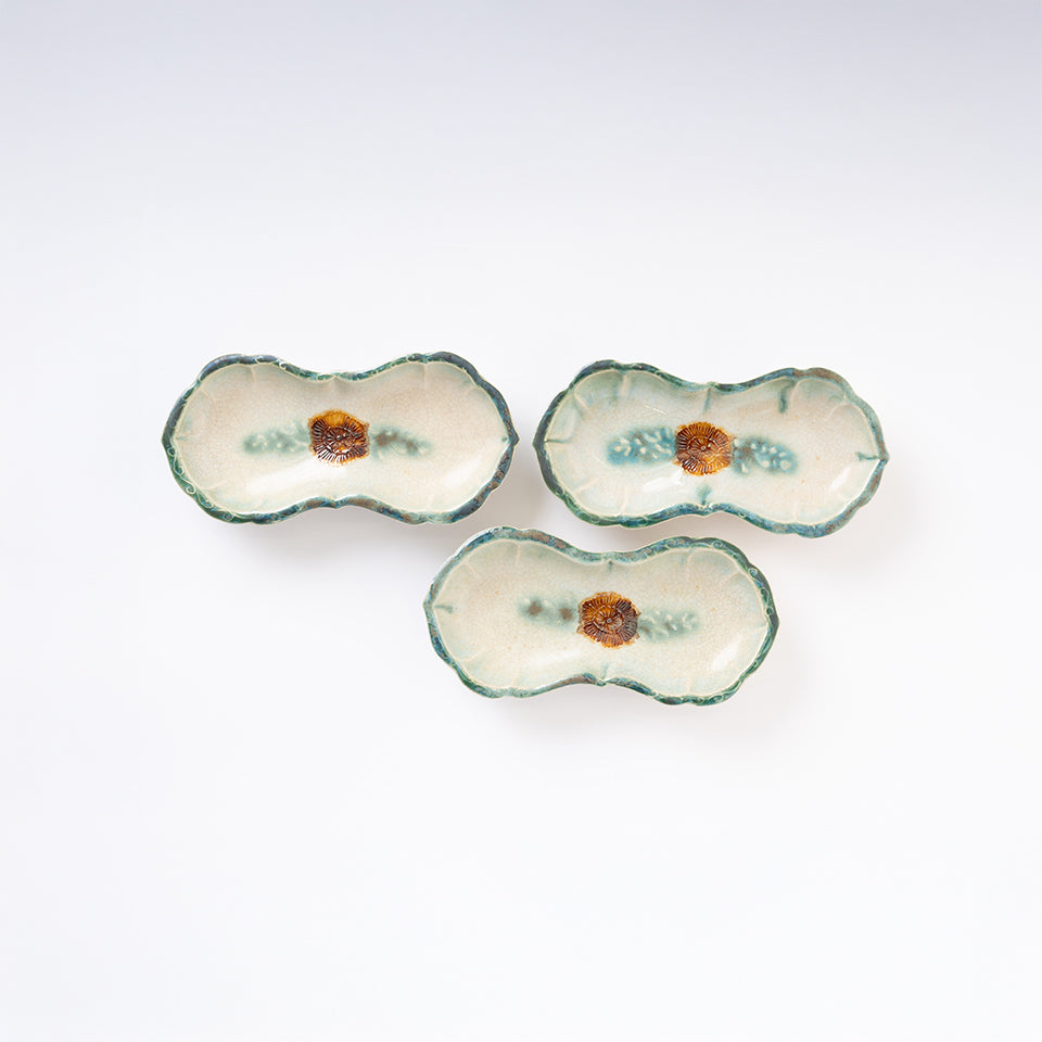 【江口智己】三彩宝相文四足向付 [5]