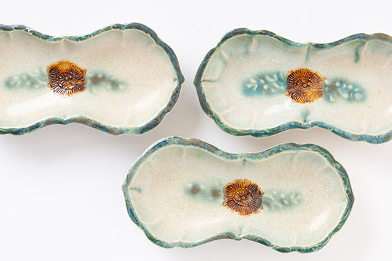 【江口智己】三彩宝相文四足向付 [5]