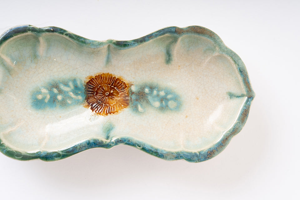 【江口智己】三彩宝相文四足向付 [5]