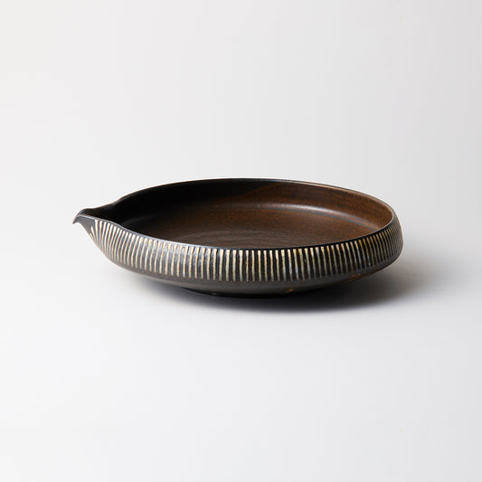 【増渕篤宥】片口浅鉢 トクサ 大 [D4]