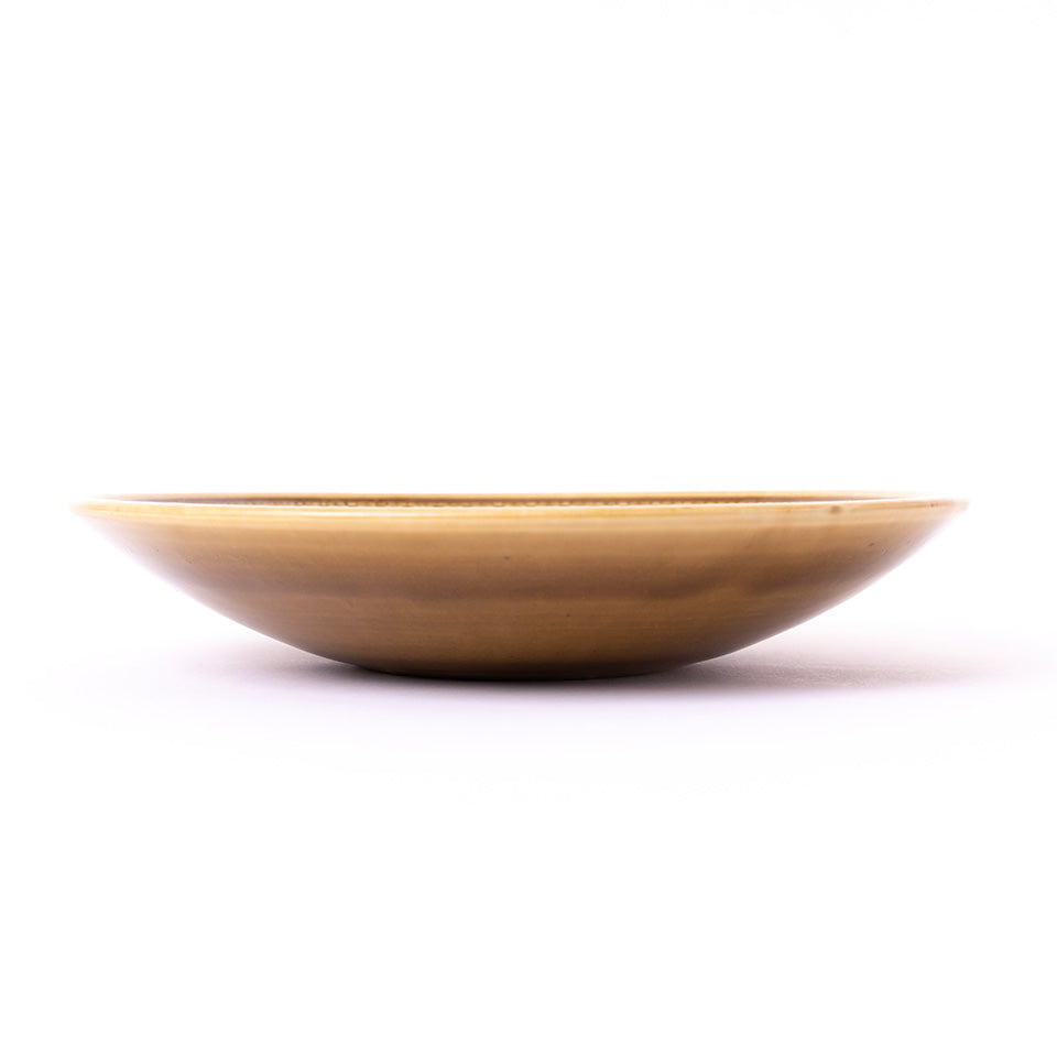 【増渕篤宥】レトロン 深皿 (黄釉8号) [9]