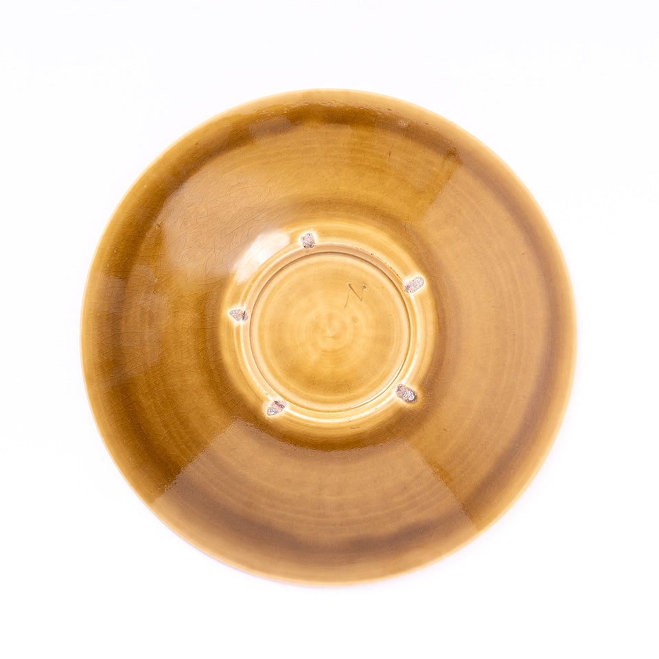 【増渕篤宥】レトロン 深皿 (黄釉8号) [9]