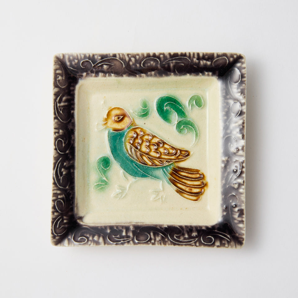 【江口智己】色絵鳥文角向付 [10]