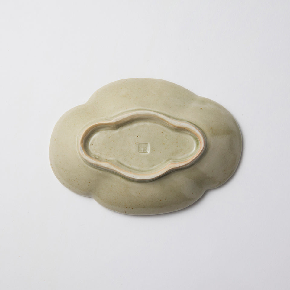 【鈴木しのぶ】灰釉陽刻花文木瓜向付 [2]