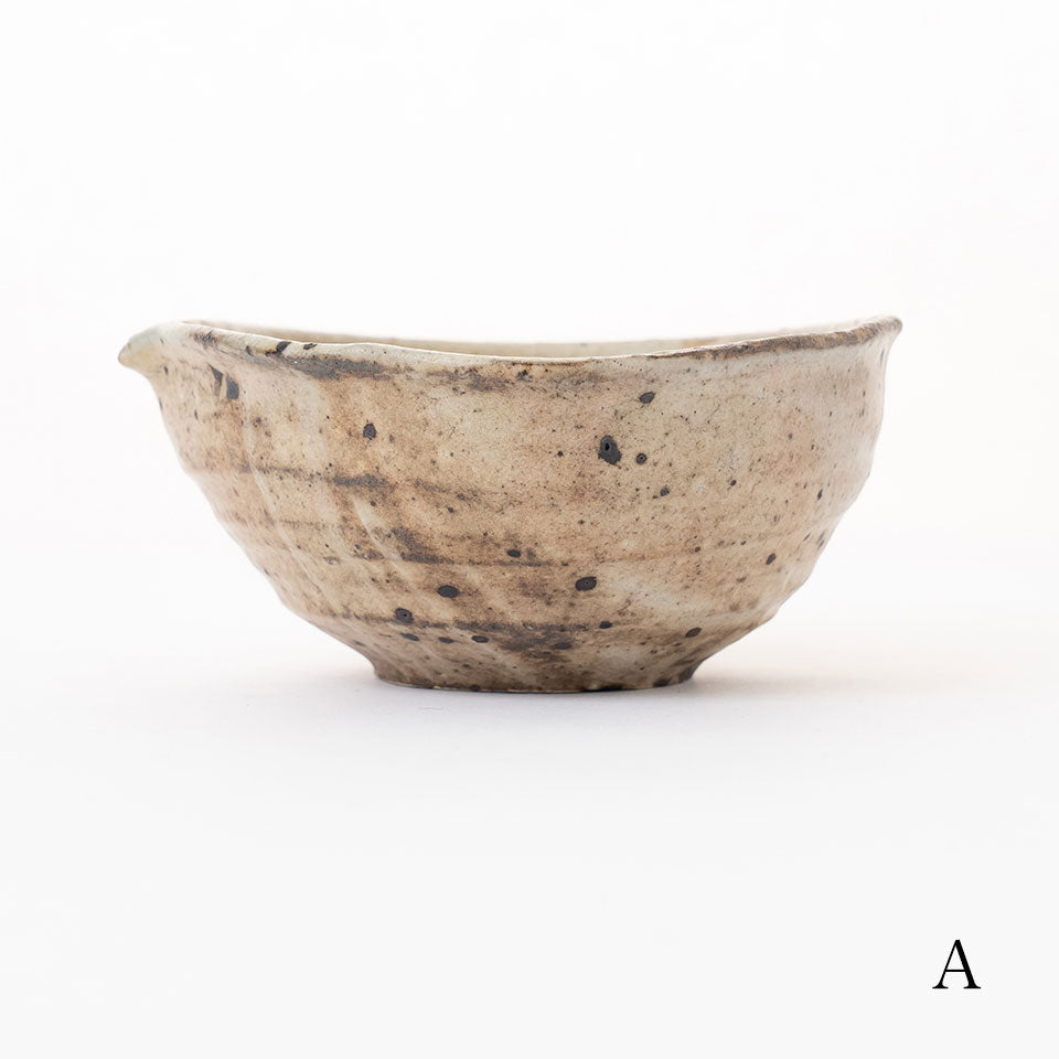 【尾形アツシ】陶石粉引 だ円片口 [6]