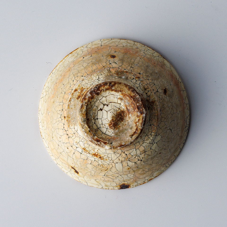 【尾形アツシ】ヒビ粉引 ぐい呑み [D7]