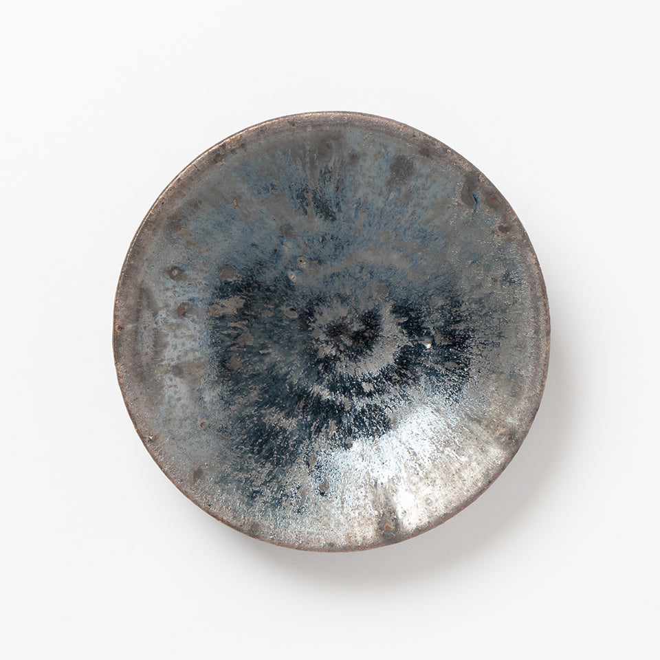 小野哲平　大皿(青)③金継跡有 小野哲平大皿(青)③金継跡有