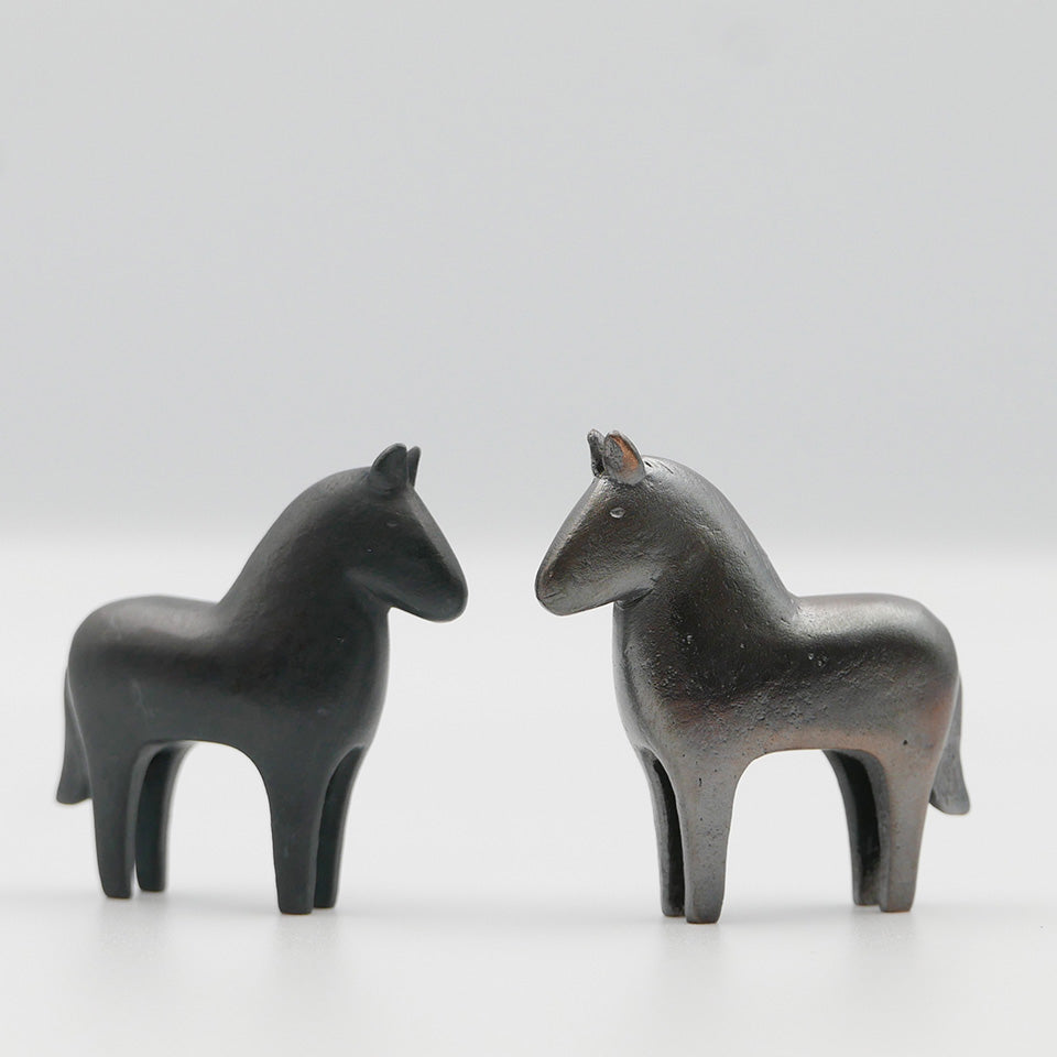 【大寺幸八郎商店】ミニ干支 福うま（黒）大 [10]