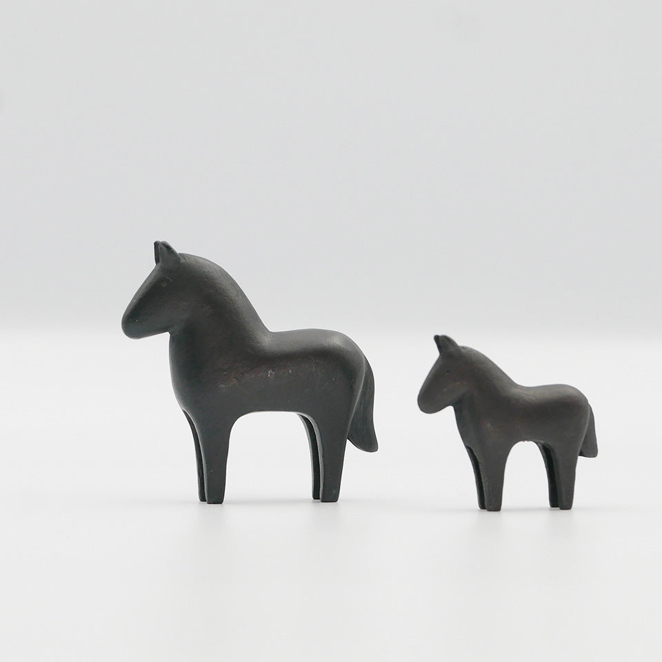 【大寺幸八郎商店】ミニ干支 福うま（黒）大 [10]