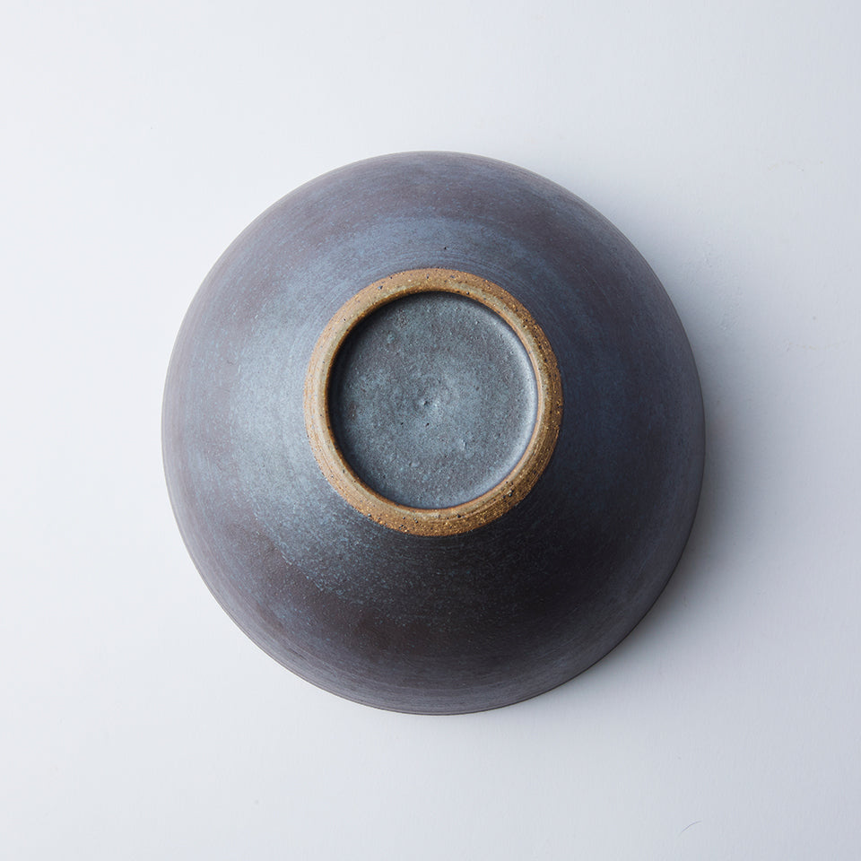 【出西窯】丸深鉢（ボウル） 6寸 外鉄内呉須 [41]