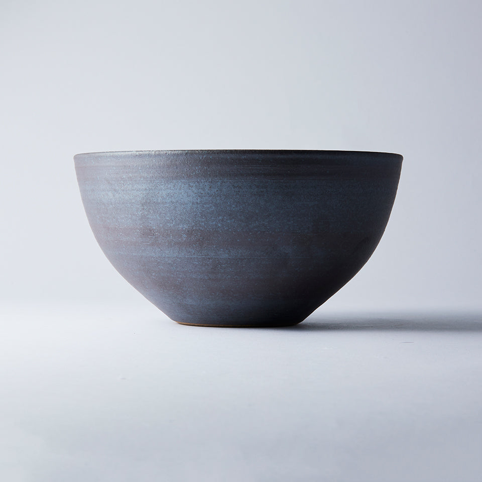 【出西窯】丸深鉢（ボウル） 6寸 外鉄内呉須 [41]