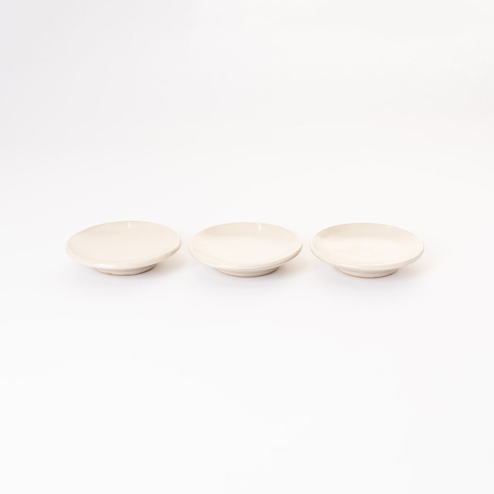 【出西窯】平皿 3.5寸 白 [9]