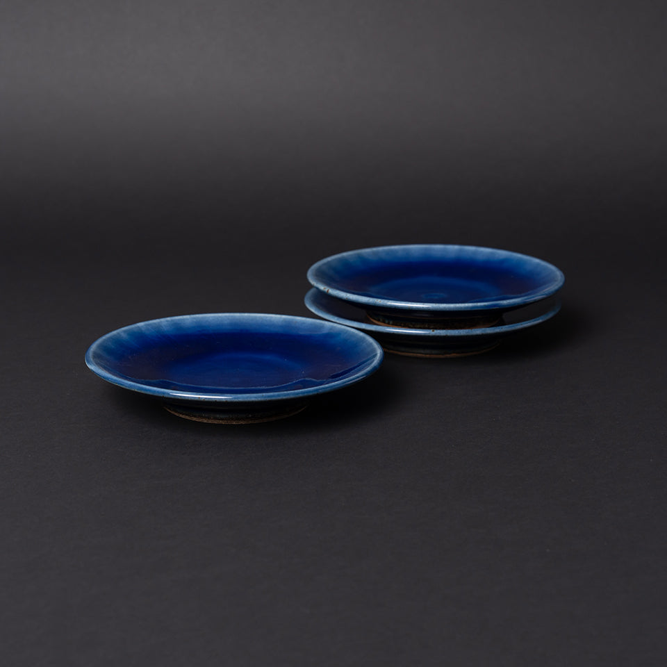 【出西窯】平皿 6寸 呉須 [12]