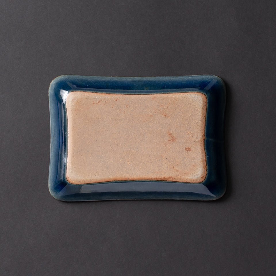 【出西窯】隅丸長角皿 鋳込 呉須 [28]