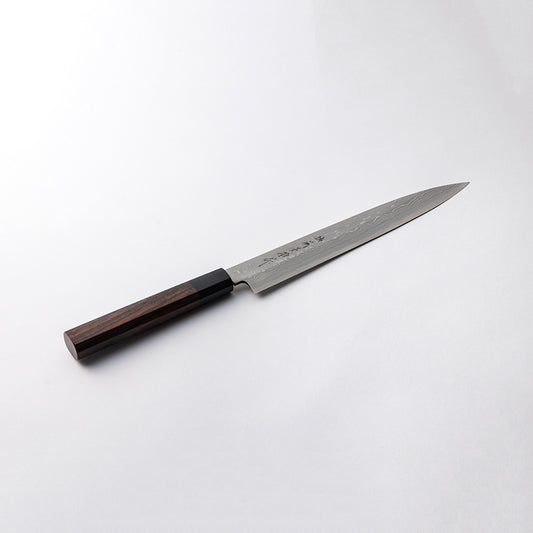【北岡刃物製作所】青紙積層柳刃（8寸・紫檀八角柄） [5]