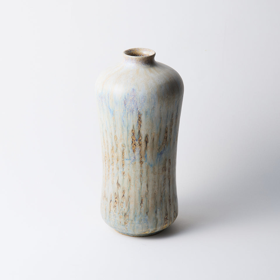 【内村宇博】艶消白釉瓜形瓶 [1]