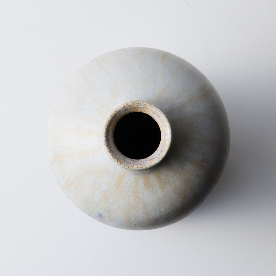 【内村宇博】艶消白釉瓜形瓶 [1]