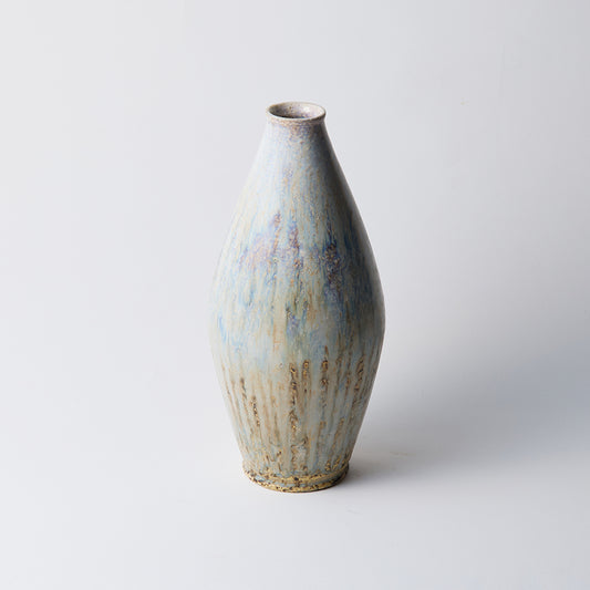 【内村宇博】艶消白釉種形瓶 [3]