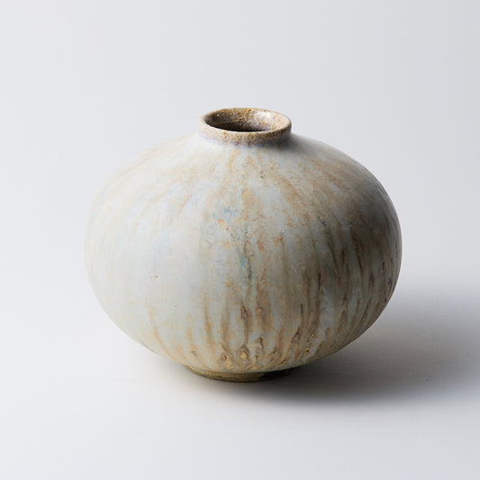 【内村宇博】艷消白釉花器 [6]